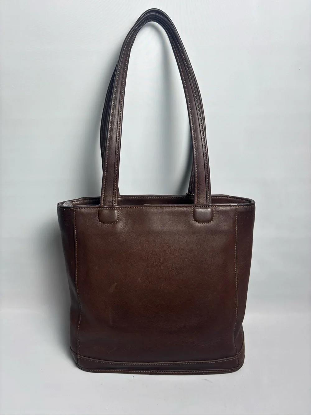 Vintage Coach Shoulder Bag Dark Brown Leather 9305